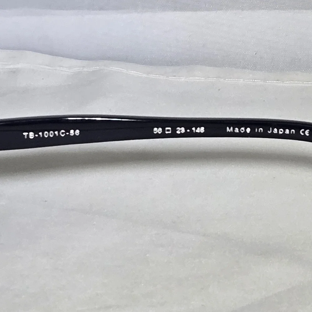Thom Browne TB-1001c-56 Sunglasses White Circular Frames *READ